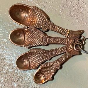Copper Fish Measuring Spoons - Set of 4 🐟 🥄